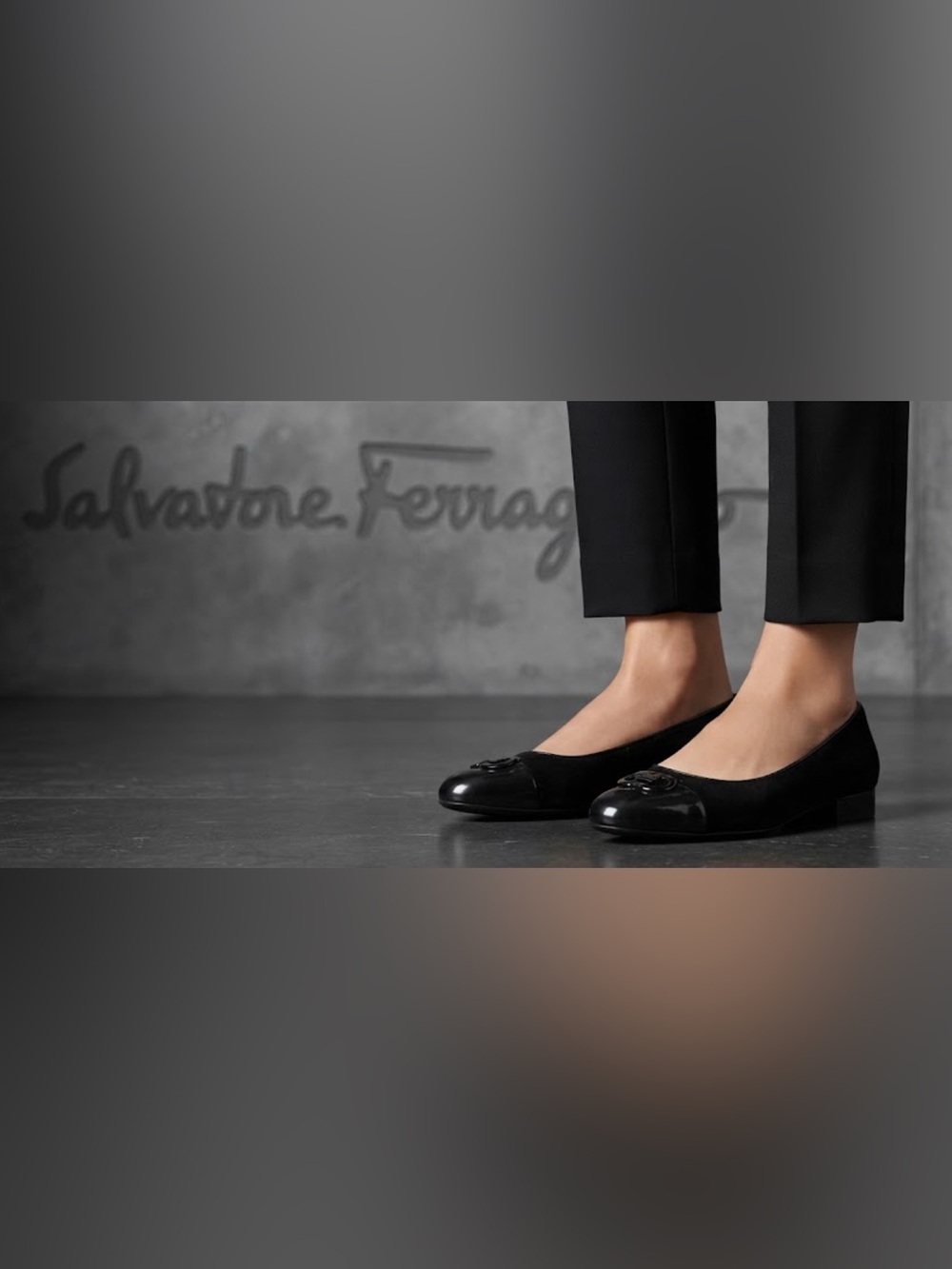 Authentic Salvatore Ferragamo luxury designer black Gancini leather heels 7B